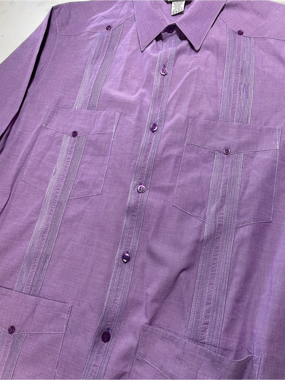 Men's Purple D’accord Italy Shirt - Classic Button-Down - Picture 3 of 5